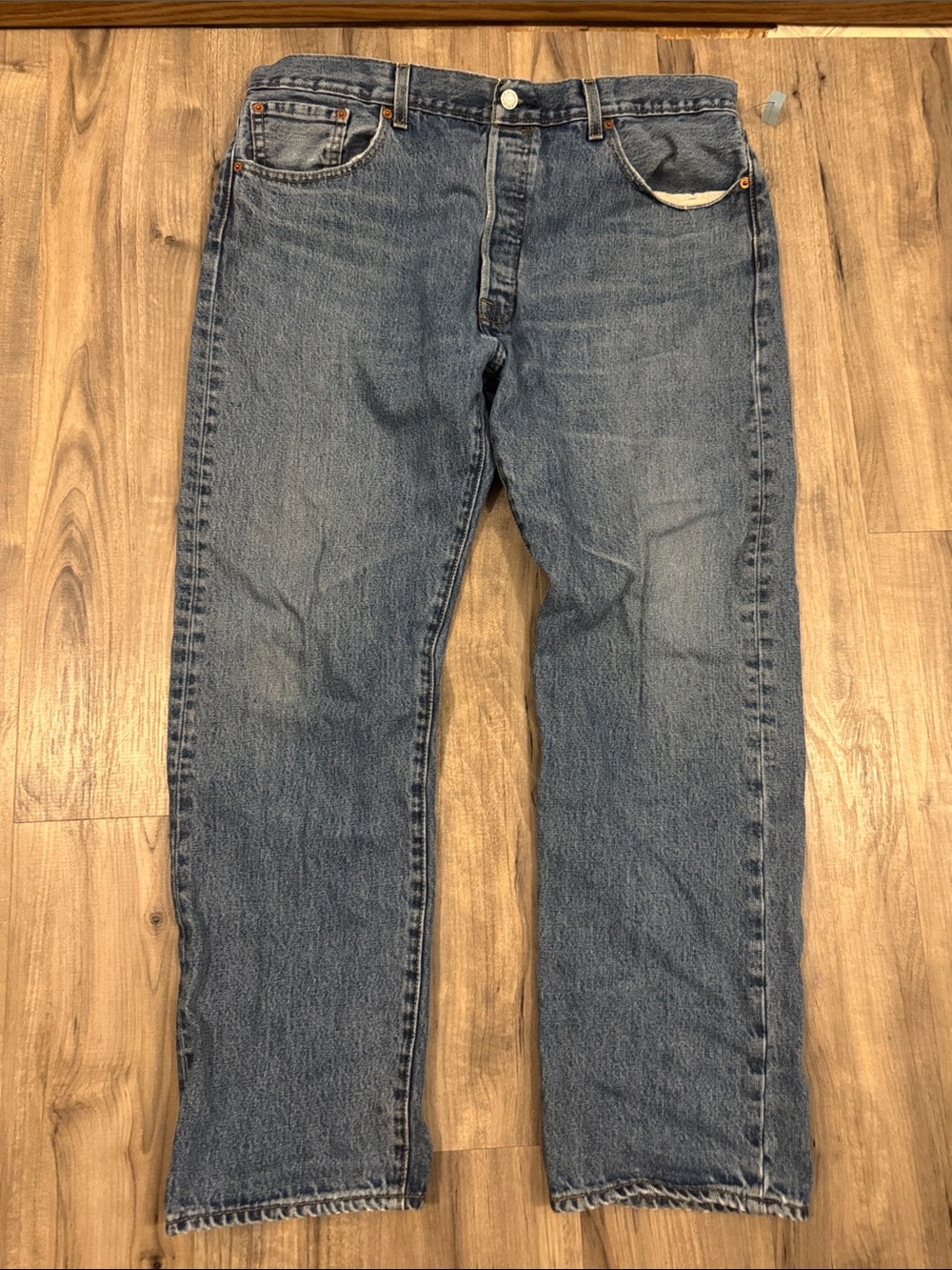 Levi's 501 Men's Straight Fit Blue Denim Jeans